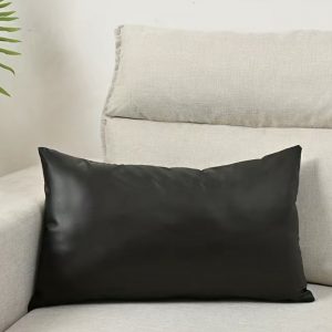 Leather pillow decor