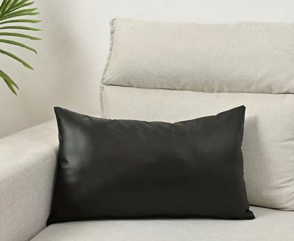 Leather pillow decor